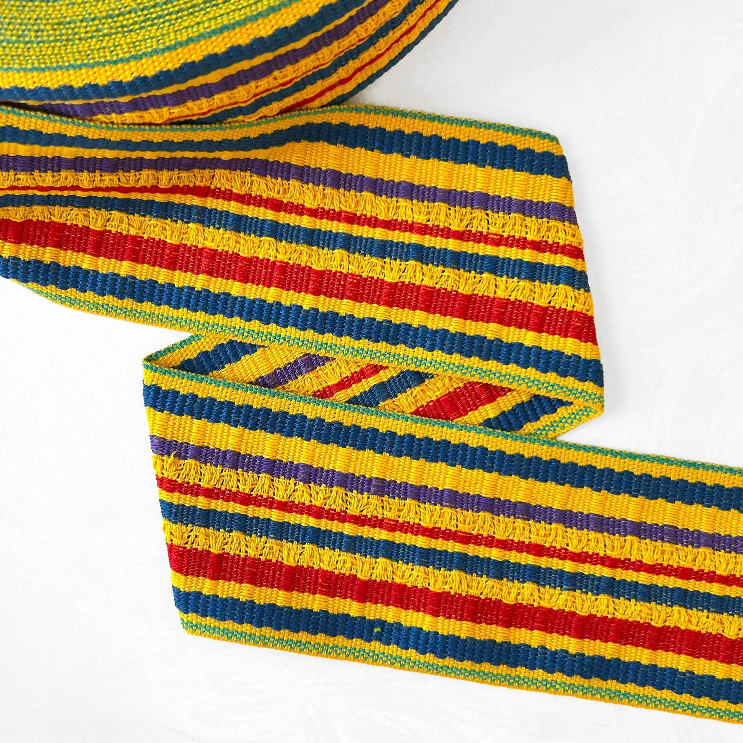 Striped Cotton Webbing 3-1/2" - Multiple Colorways