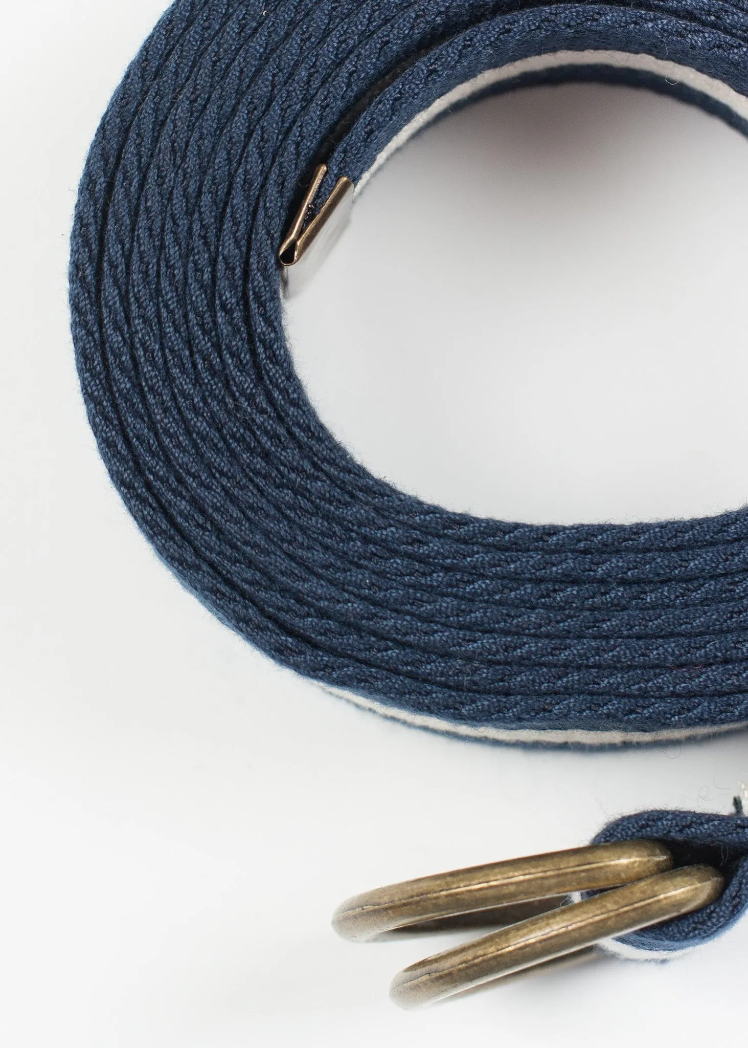 Striped Web Belt in Navy/White -UEB