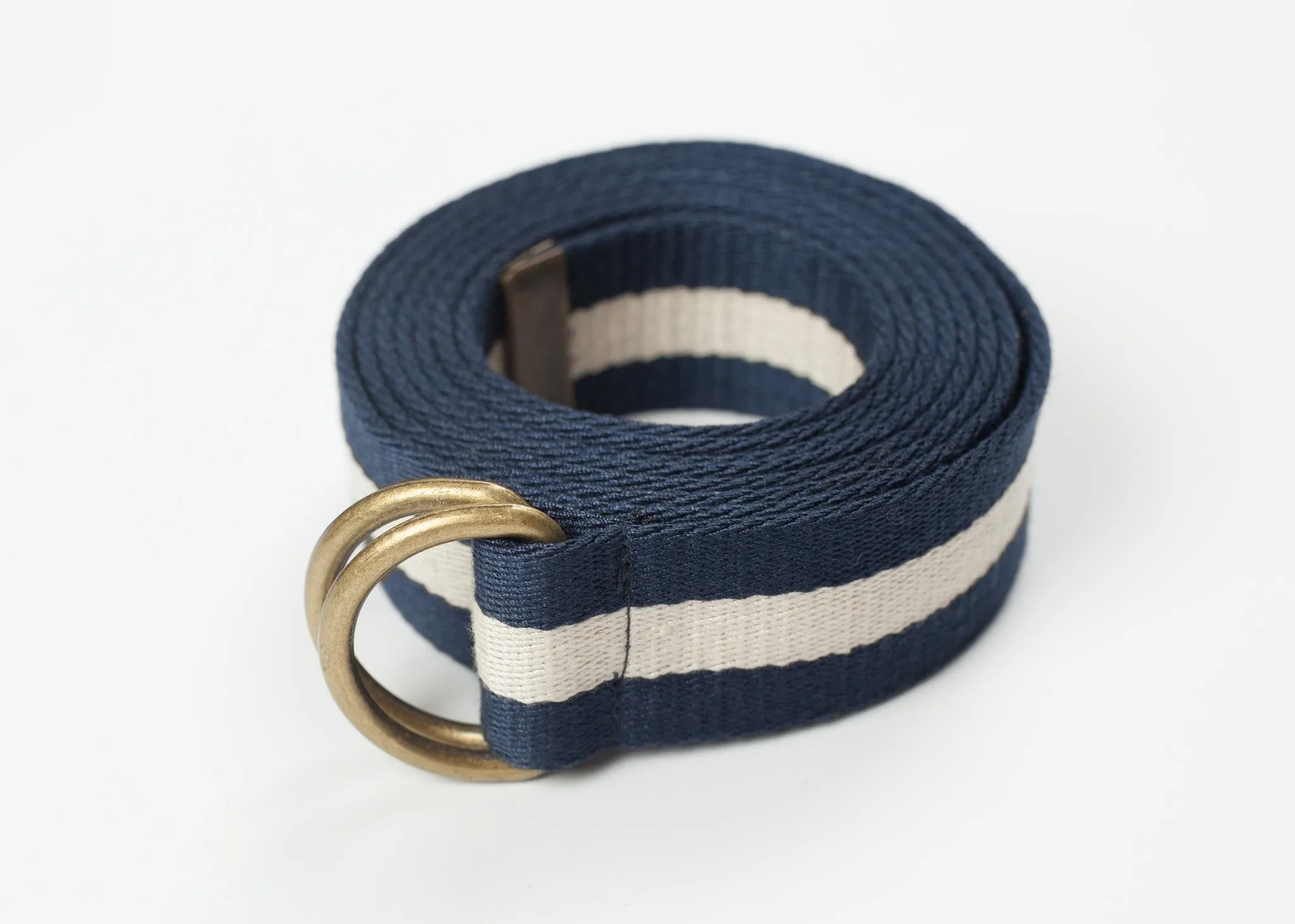 Striped Web Belt in Navy/White -UEB