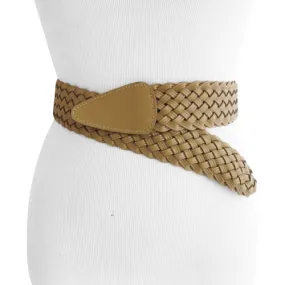 Taupe Woven Women's Belt for Waist or Hips