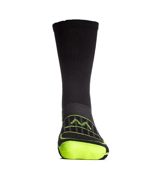 Vaporactive Performance Crew Socks 2-Pack | Hi Vis Green / Black