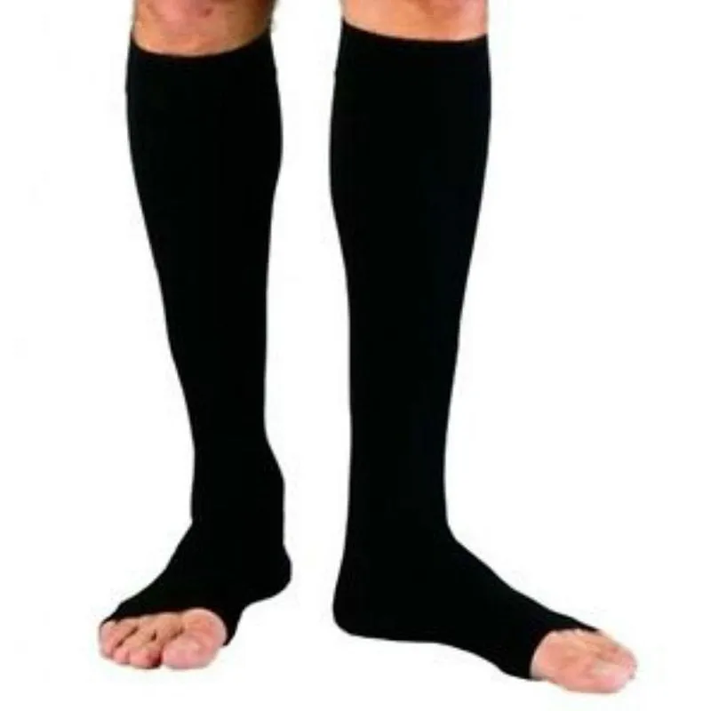 Zipped Open Toe Compression Socks